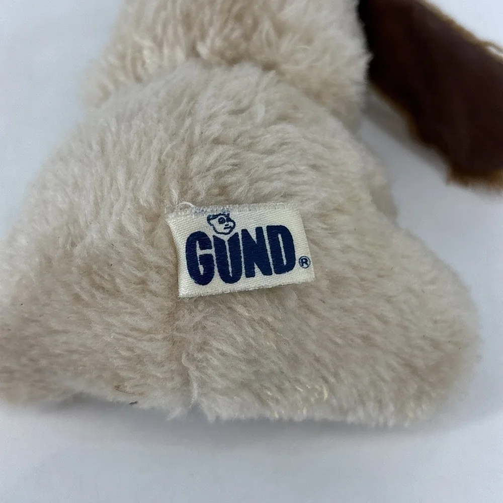 Vintage Gund 1976 Creation Plush Dog‎ Puppy Tan Brown Tongue Out Sits Animal 5